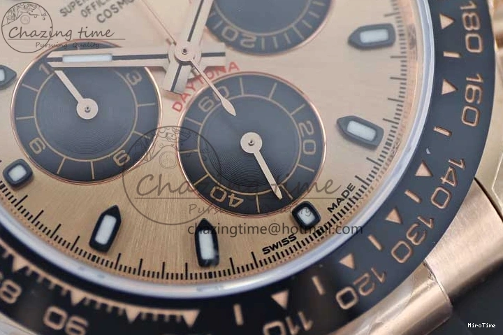 MiroTime 0209 WrinkleFree Daytona 116515 RG TWF 1:1 Best Edition 904L Steel RG Black Dial on Oysterflex Strap A 2417